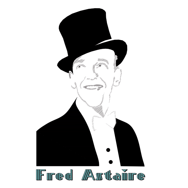 Vector drawing of portrait of Fred Astaire