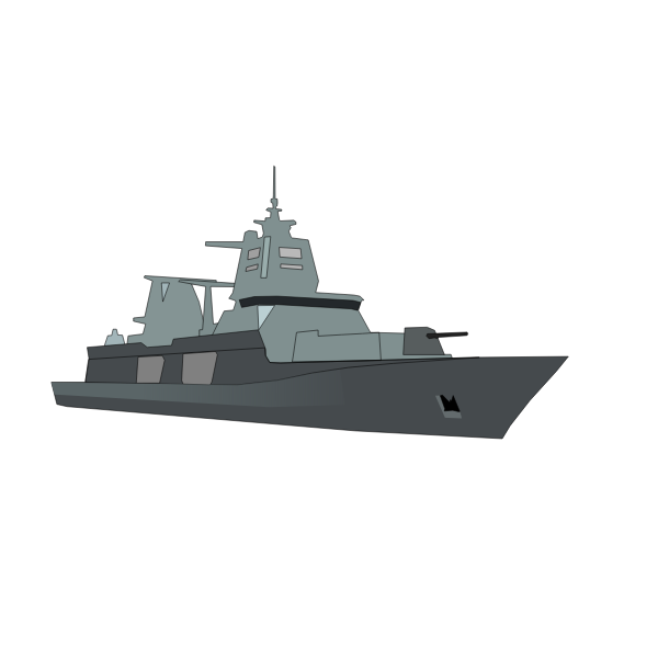 German Bundeswehr frigate vector image