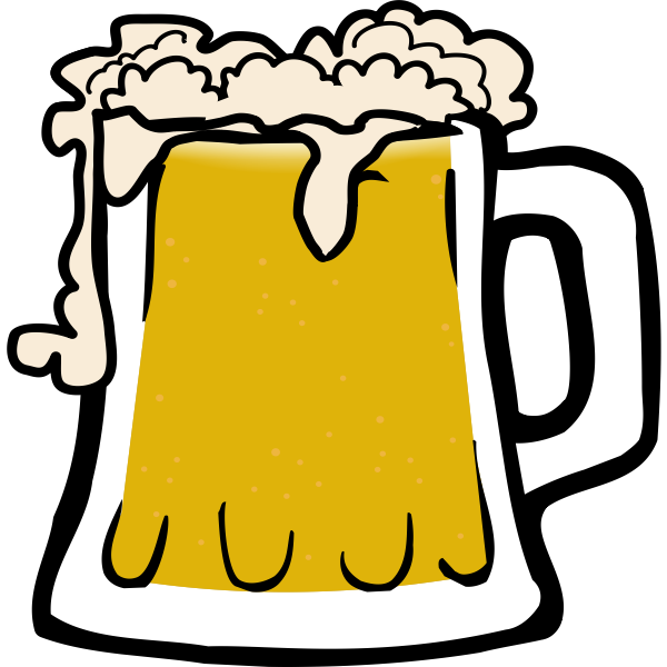 Frothy beer