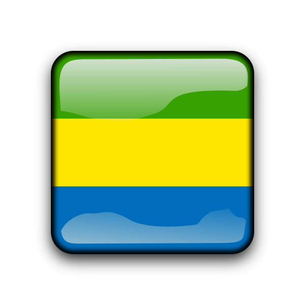 Country flag button for Gabon