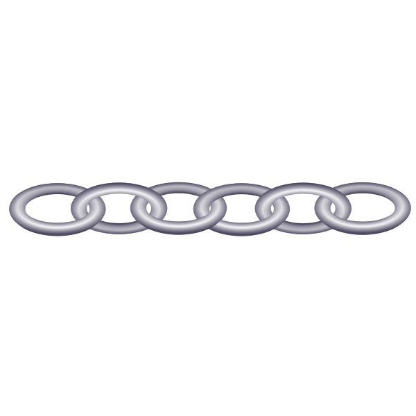 Plastic chain vector image