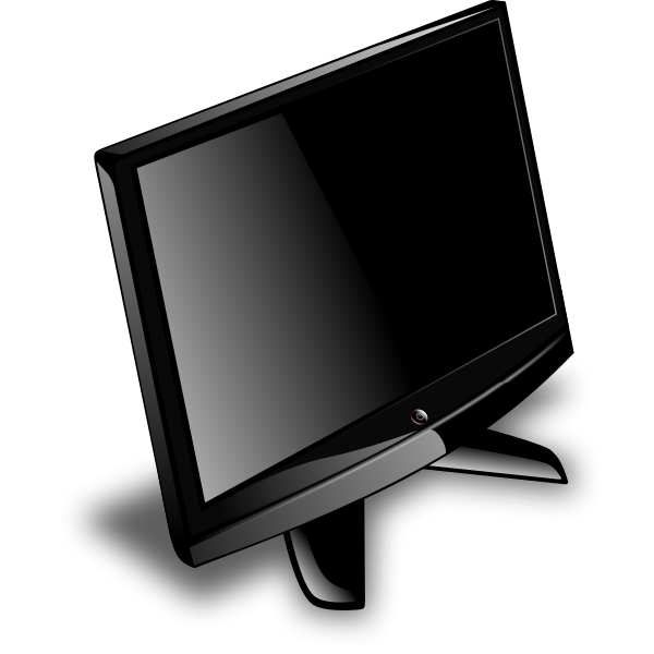 LCD monitor vector image