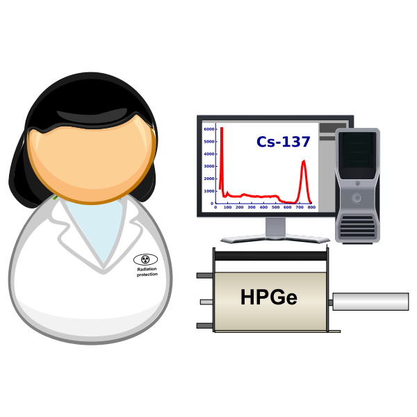 Spectrometrist in lab