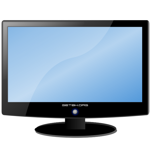 LCD widescreen monitor vector drawing