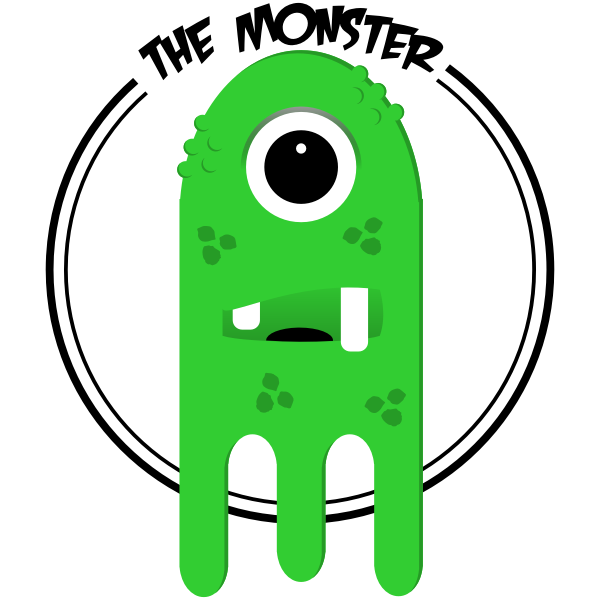 Green funny ghost