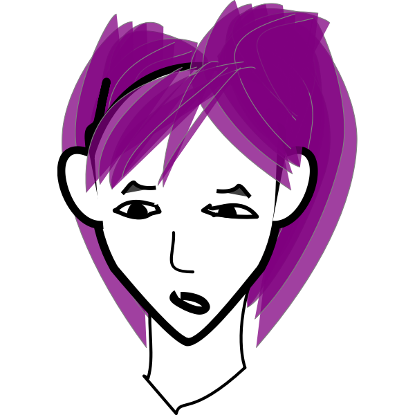 Girl with purple hair-1571736696