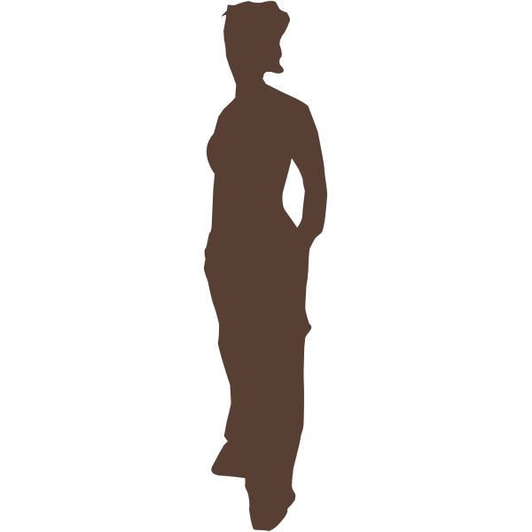 Silhouette of lady vector graphics