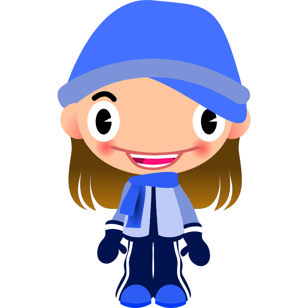 Cartoon vector illustration of girl