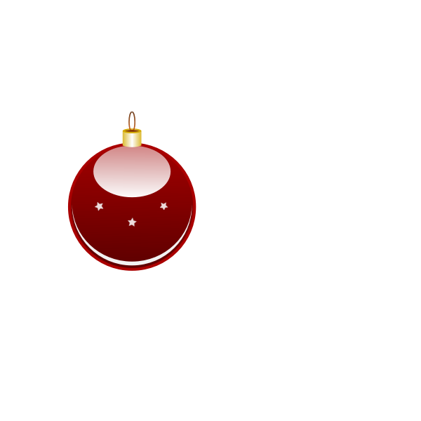 Glossy red Christmas ornament vector clip art