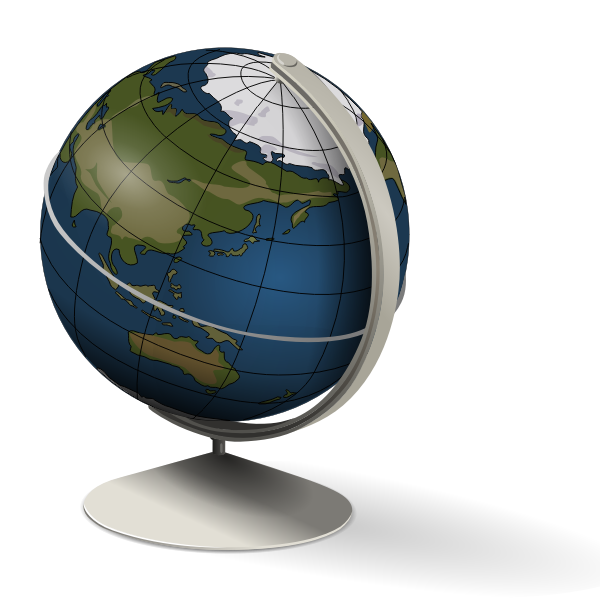 Desk globe vector graphics