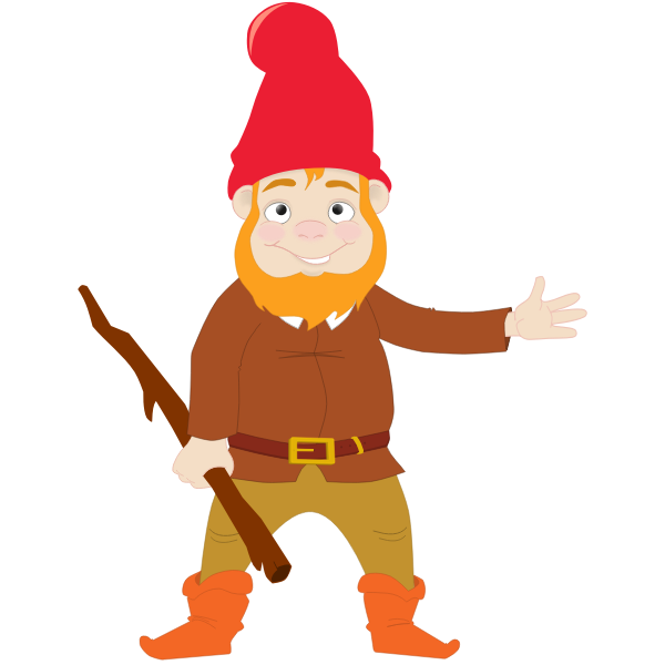 Gnome smiling vector clip art