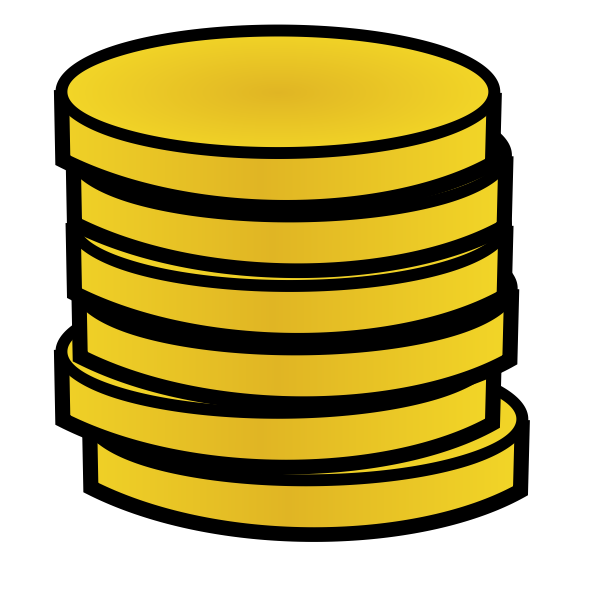 Stack of gold coins vector