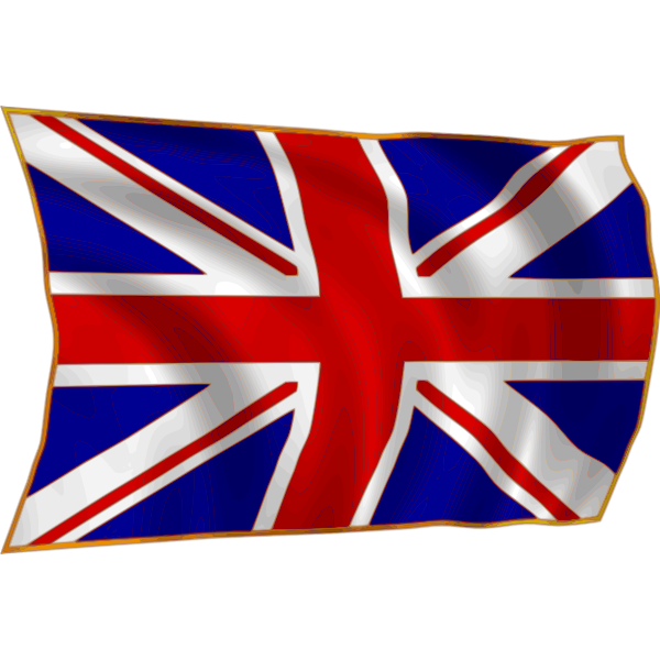 British flag in wind vector illustration