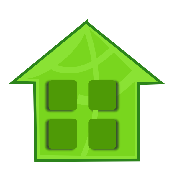 Vector clip art of green home