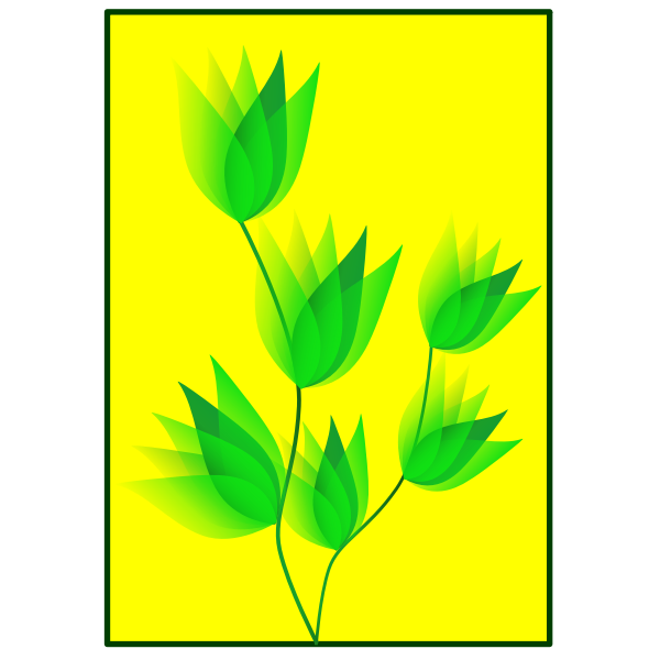 Green flower vector image