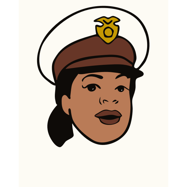 Police woman with hat vector graphics