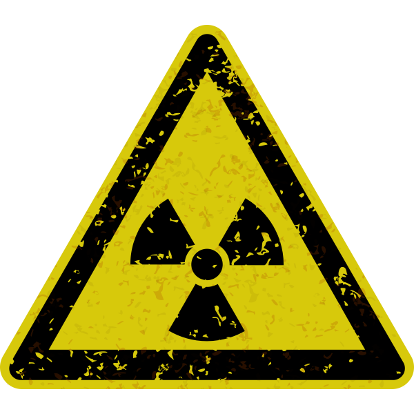 Radiation warning sign