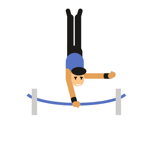 Gymnast exercising