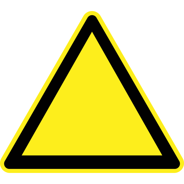 Blank hazard warning sign vector image