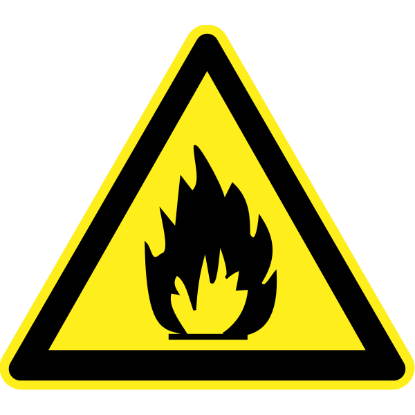 Fire hazard warning sign vector image