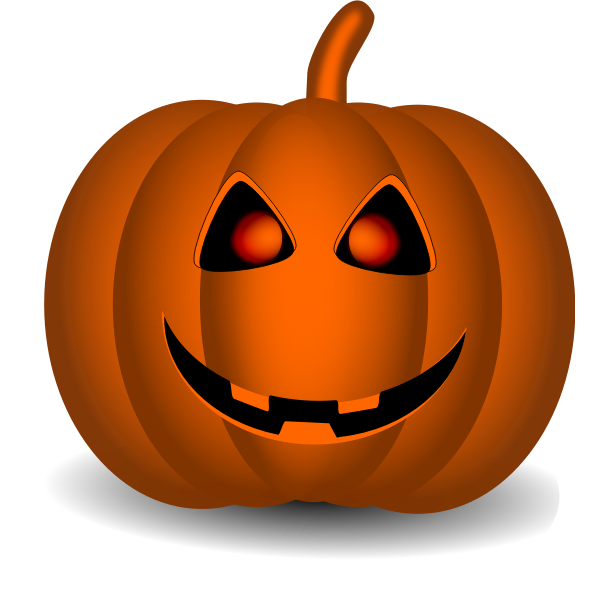 Orange Halloween pumpkin vector clip art