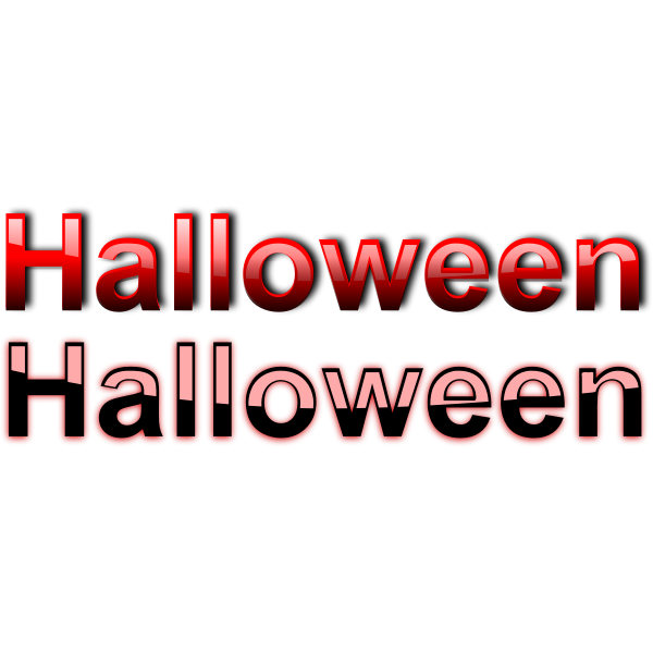 Clean Halloween typography vector drawing