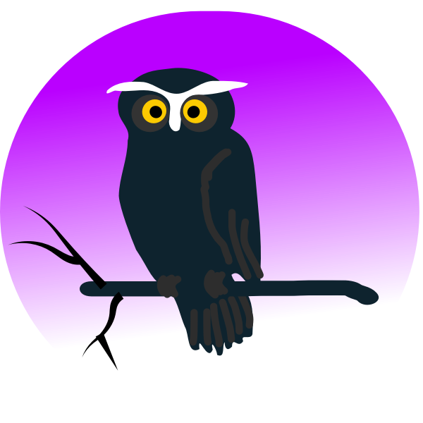 Halloween owl vector clip art