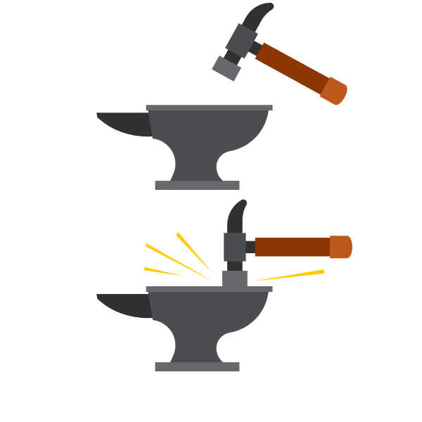 Hammer and anvil