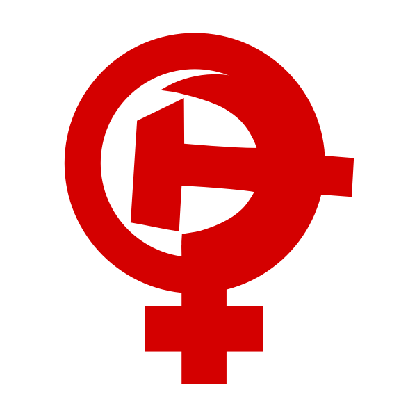 Feminism, hammer and sickle