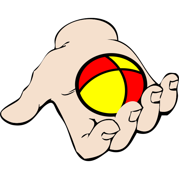 Hand with juggling ball