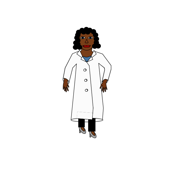 Lady scientist in heels vector image