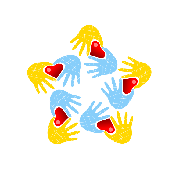 Hands forming hearts