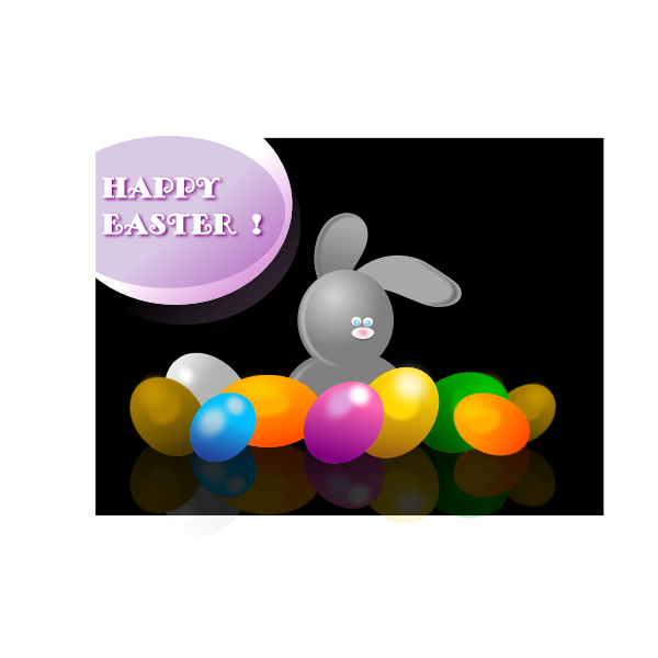 Vector drawing of Easter poster