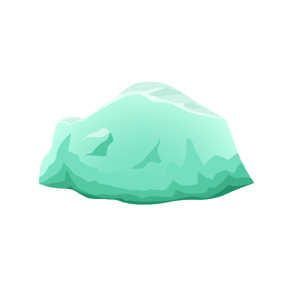 Beryl harvestable rock vector illustration