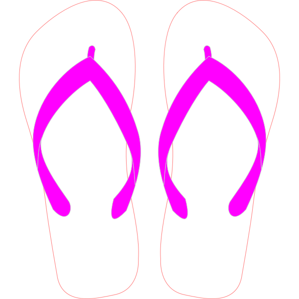 Flipflops with stripe pattern vector image