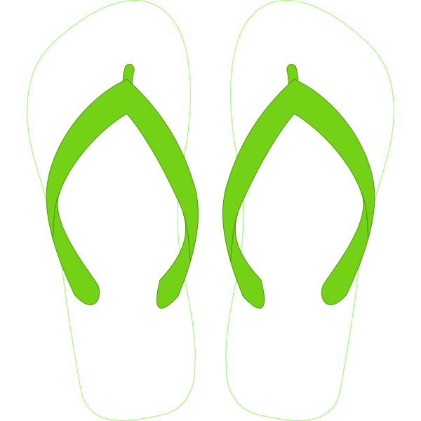 Flipflops with stripe pattern vector drawing