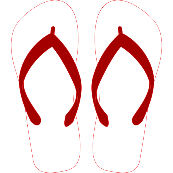 Flipflops with stripe pattern vector image