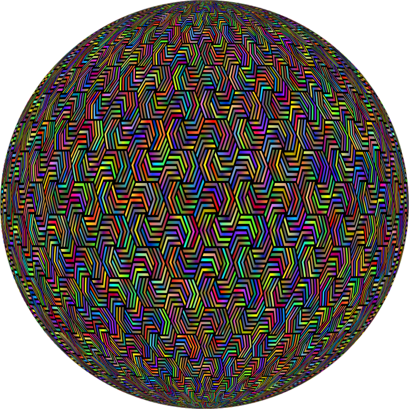 Hexagonal Chevron Pattern Polyprismatic Sphere2