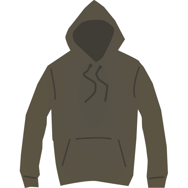 Brown hooded jumper clip art