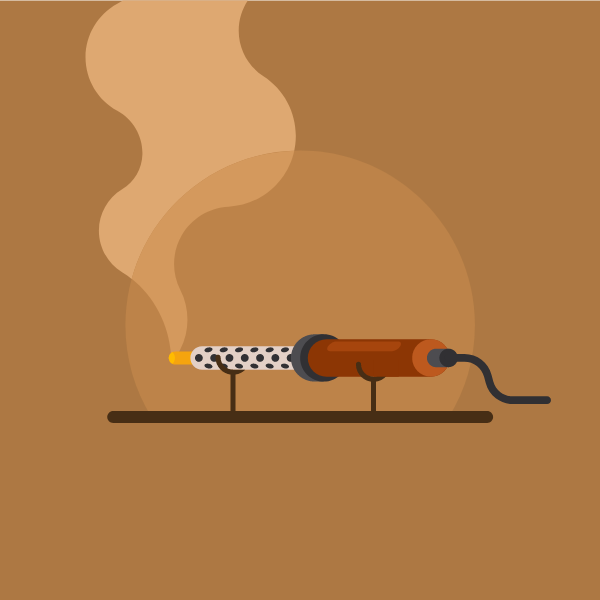 Hot soldering iron