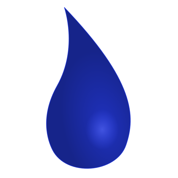 Blue waterdrop