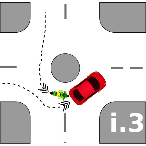 Car accident pictograph