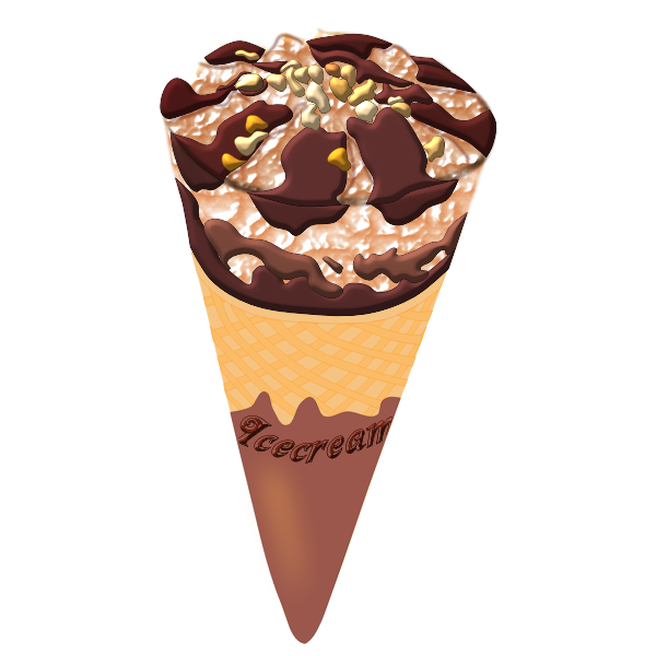 Chocolate ice cream vector graphics