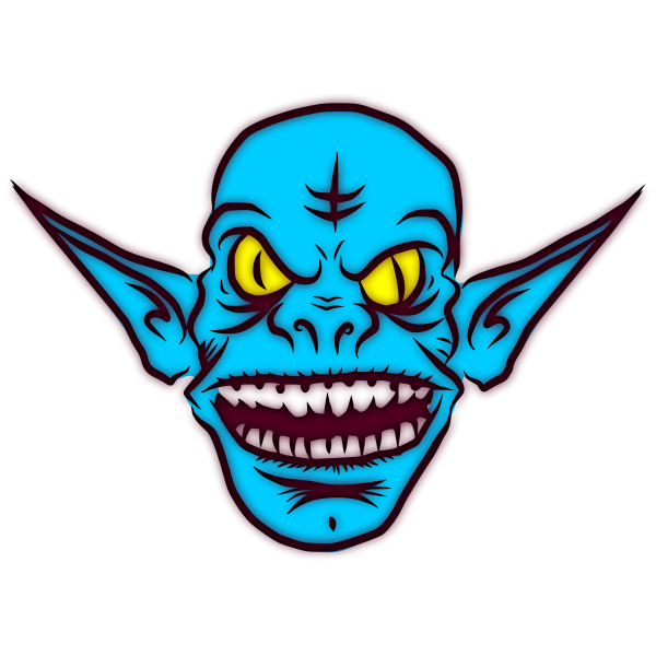 Blue Ice Goblin vector illustration