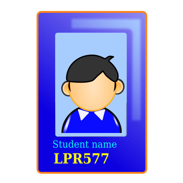 Student identity card vector image