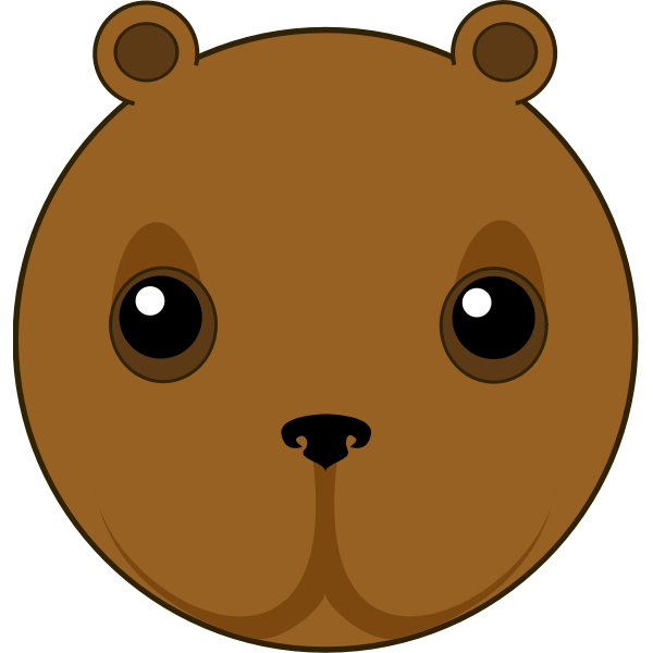 Cute bear head vector illustration