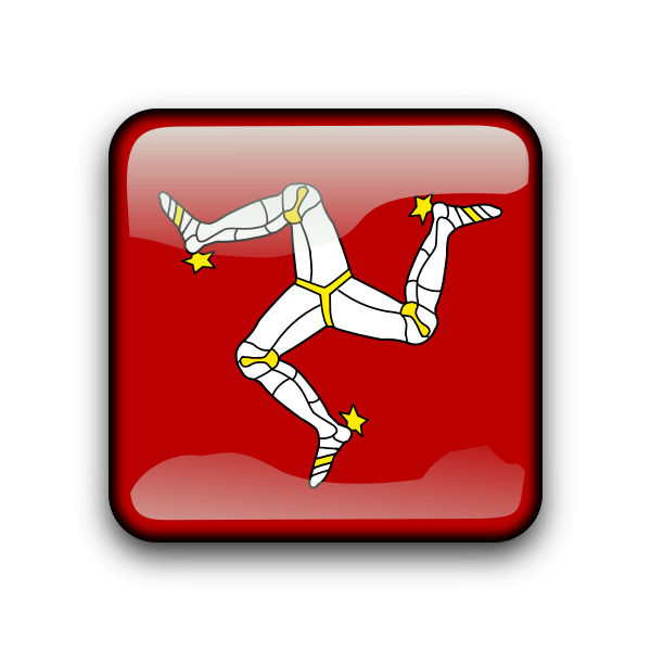 Isle of Man vector flag button