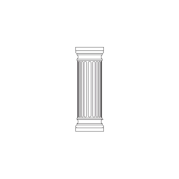 Vector graphics of Roman column for a building in grayscale