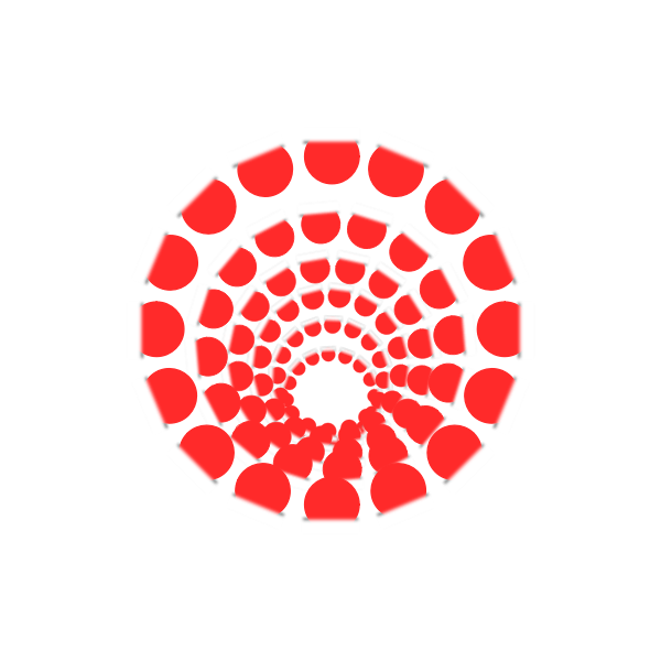 red round infinity illusion