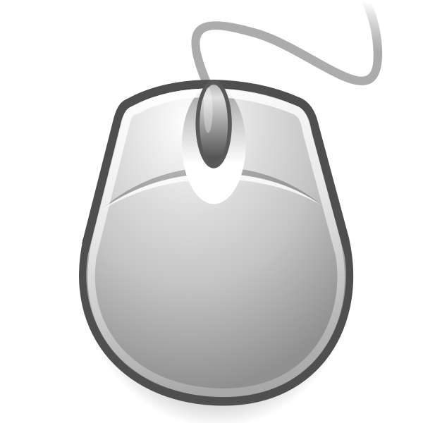 Vector graphics of egg shaped computer mouse